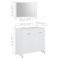 vidaXL Set Mobili da Bagno 3 pz Bianco in Truciolato vidaXL Set Mobili da Bagno 3 pz Bianco in Truciolato