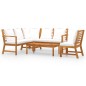 vidaXL Set Divani da Giardino 5 pz con Cuscini Crema in Legno Acacia vidaXL Set Divani da Giardino 5 pz con Cuscini Crema in Legno Acacia
