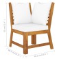 vidaXL Set Divani da Giardino 4 pz con Cuscini Crema in Legno Acacia vidaXL Set Divani da Giardino 4 pz con Cuscini Crema in Legno Acacia
