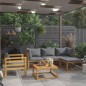 vidaXL Set Divani da Giardino 6 pz con Cuscini in Massello di Acacia vidaXL Set Divani da Giardino 6 pz con Cuscini in Massello di Acacia