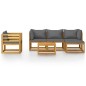 vidaXL Set Divani da Giardino 6 pz con Cuscini in Massello di Acacia vidaXL Set Divani da Giardino 6 pz con Cuscini in Massello di Acacia