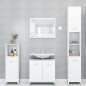 vidaXL Set Mobili da Bagno 4 pz Bianco in Legno Multistrato vidaXL Set Mobili da Bagno 4 pz Bianco in Legno Multistrato