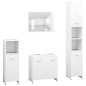 vidaXL Set Mobili da Bagno 4 pz Bianco in Legno Multistrato vidaXL Set Mobili da Bagno 4 pz Bianco in Legno Multistrato