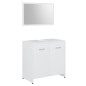 vidaXL Set Mobili da Bagno 4 pz Bianco in Legno Multistrato vidaXL Set Mobili da Bagno 4 pz Bianco in Legno Multistrato
