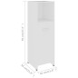 vidaXL Set Mobili da Bagno 4 pz Bianco in Legno Multistrato vidaXL Set Mobili da Bagno 4 pz Bianco in Legno Multistrato