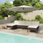 vidaXL Set Divani da Giardino 6 pz con Cuscini in Polyrattan Marrone vidaXL Set Divani da Giardino 6 pz con Cuscini in Polyrattan Marrone