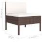vidaXL Set Divani da Giardino 6 pz con Cuscini in Polyrattan Marrone vidaXL Set Divani da Giardino 6 pz con Cuscini in Polyrattan Marrone