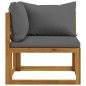 vidaXL Set Divani da Giardino 6 pz con Cuscini in Massello di Acacia vidaXL Set Divani da Giardino 6 pz con Cuscini in Massello di Acacia