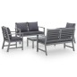 vidaXL Set Divani da Giardino 5 pz con Cuscini in Legno Acacia Grigio