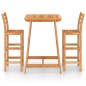 vidaXL Set da Bar da Giardino 3 pz in Legno Massello di Acacia
