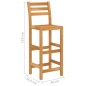 vidaXL Set da Bar da Giardino 3 pz in Legno Massello di Acacia