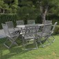 vidaXL Set da Pranzo per Giardino 9 pz Legno Massello di Acacia Grigio vidaXL Set da Pranzo per Giardino 9 pz Legno Massello di Acacia Grigio