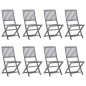 vidaXL Set da Pranzo per Giardino 9 pz Legno Massello di Acacia Grigio vidaXL Set da Pranzo per Giardino 9 pz Legno Massello di Acacia Grigio