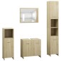 vidaXL Set Mobili da Bagno 4 pz Rovere Sonoma in Truciolato vidaXL Set Mobili da Bagno 4 pz Rovere Sonoma in Truciolato
