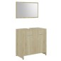 vidaXL Set Mobili da Bagno 4 pz Rovere Sonoma in Truciolato vidaXL Set Mobili da Bagno 4 pz Rovere Sonoma in Truciolato