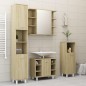 vidaXL Set Mobili da Bagno 3 pz Rovere Sonoma in Truciolato vidaXL Set Mobili da Bagno 3 pz Rovere Sonoma in Truciolato