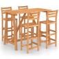 vidaXL Set da Bar da Giardino 5 pz in Legno Massello di Acacia vidaXL Set da Bar da Giardino 5 pz in Legno Massello di Acacia