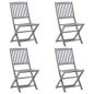 vidaXL Set da Pranzo per Giardino 5 pz Legno Massello di Acacia Grigio vidaXL Set da Pranzo per Giardino 5 pz Legno Massello di Acacia Grigio