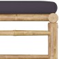 vidaXL Set Salotto da Giardino 8pz con Cuscini Grigio Scuro Bambù vidaXL Set Salotto da Giardino 8pz con Cuscini Grigio Scuro Bambù