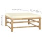 vidaXL Set Divani da Giardino 4 pz con Cuscini Bianco Crema in Bambù vidaXL Set Divani da Giardino 4 pz con Cuscini Bianco Crema in Bambù