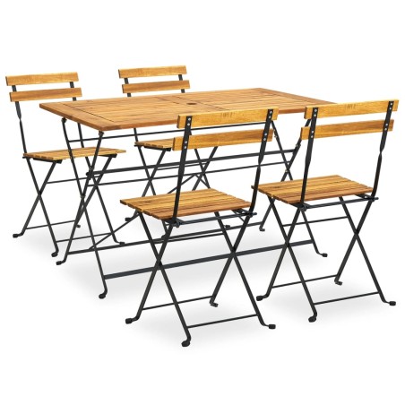 vidaXL Set da Pranzo da Giardino 5 pz in Legno Massello di Acacia