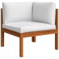 vidaXL Set Divani da Giardino 9 pz con Cuscini Crema Massello Acacia vidaXL Set Divani da Giardino 9 pz con Cuscini Crema Massello Acacia