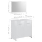 vidaXL Set Mobili da Bagno 3 pz Bianco Lucido in Truciolato vidaXL Set Mobili da Bagno 3 pz Bianco Lucido in Truciolato