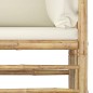 vidaXL Set Salotto da Giardino 4pz con Cuscini Bianco Crema in Bambù vidaXL Set Salotto da Giardino 4pz con Cuscini Bianco Crema in Bambù