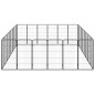 Box Cani 28 Pannelli Nero 50x100 cm Acciaio Verniciato Polvere Box Cani 28 Pannelli Nero 50x100 cm Acciaio Verniciato Polvere