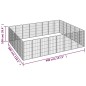 Box Cani 28 Pannelli Nero 50x100 cm Acciaio Verniciato Polvere Box Cani 28 Pannelli Nero 50x100 cm Acciaio Verniciato Polvere