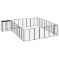 Box Cani 34 Pannelli Nero 50x100 cm Acciaio Verniciato Polvere Box Cani 34 Pannelli Nero 50x100 cm Acciaio Verniciato Polvere