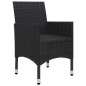 vidaXL Set da Bistrot per Giardino 3 pz in Polyrattan e Acacia Nero vidaXL Set da Bistrot per Giardino 3 pz in Polyrattan e Acacia Nero