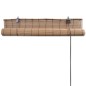 vidaXL Tende a Rullo in Bambù 2 pz Marroni 120x220 cm