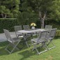vidaXL Set da Pranzo per Giardino 7 pz Legno Massello di Acacia Grigio vidaXL Set da Pranzo per Giardino 7 pz Legno Massello di Acacia Grigio