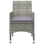 vidaXL Set Bistrot da Giardino 3pz Polyrattan e Legno d'Acacia Grigio vidaXL Set Bistrot da Giardino 3pz Polyrattan e Legno d'Acacia Grigio