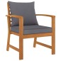 vidaXL Set Divani da Giardino 5 pz con Cuscini in Massello di Acacia vidaXL Set Divani da Giardino 5 pz con Cuscini in Massello di Acacia
