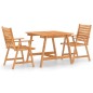 vidaXL Set da Pranzo da Giardino 3 pz in Legno Massello di Acacia