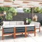 vidaXL Set Divani da Giardino 9 pz con Cuscini Crema Massello Acacia vidaXL Set Divani da Giardino 9 pz con Cuscini Crema Massello Acacia