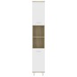Armadio da Bagno Bianco e Rovere Sonoma 30x30x179 cm Truciolato Armadio da Bagno Bianco e Rovere Sonoma 30x30x179 cm Truciolato