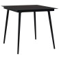 vidaXL Set da Pranzo da Esterni 5 pz in Corda di Cotone e Acciaio Nero vidaXL Set da Pranzo da Esterni 5 pz in Corda di Cotone e Acciaio Nero