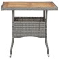vidaXL Set Mobili da Pranzo da Giardino 5 pz Grigio Polyrattan Acacia vidaXL Set Mobili da Pranzo da Giardino 5 pz Grigio Polyrattan Acacia