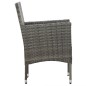 vidaXL Set Mobili da Pranzo da Giardino 5 pz Grigio Polyrattan Acacia vidaXL Set Mobili da Pranzo da Giardino 5 pz Grigio Polyrattan Acacia