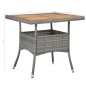 vidaXL Set Mobili da Pranzo da Giardino 5 pz Grigio Polyrattan Acacia vidaXL Set Mobili da Pranzo da Giardino 5 pz Grigio Polyrattan Acacia