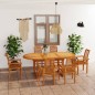 vidaXL Set da Pranzo da Giardino 7 pz in Legno Massello di Teak vidaXL Set da Pranzo da Giardino 7 pz in Legno Massello di Teak