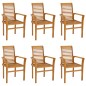 vidaXL Set da Pranzo da Giardino 7 pz in Legno Massello di Teak vidaXL Set da Pranzo da Giardino 7 pz in Legno Massello di Teak