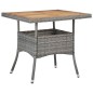 vidaXL Set Mobili da Pranzo da Giardino 3 pz Grigio Polyrattan Acacia vidaXL Set Mobili da Pranzo da Giardino 3 pz Grigio Polyrattan Acacia