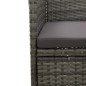 vidaXL Set Mobili da Pranzo da Giardino 3 pz Grigio Polyrattan Acacia vidaXL Set Mobili da Pranzo da Giardino 3 pz Grigio Polyrattan Acacia