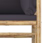 vidaXL Set Divani da Giardino 7 pz con Cuscini Grigio Scuro in Bambù vidaXL Set Divani da Giardino 7 pz con Cuscini Grigio Scuro in Bambù