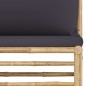 vidaXL Set Divani da Giardino 7 pz con Cuscini Grigio Scuro in Bambù vidaXL Set Divani da Giardino 7 pz con Cuscini Grigio Scuro in Bambù