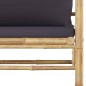 vidaXL Set Divani da Giardino 7 pz con Cuscini Grigio Scuro in Bambù vidaXL Set Divani da Giardino 7 pz con Cuscini Grigio Scuro in Bambù